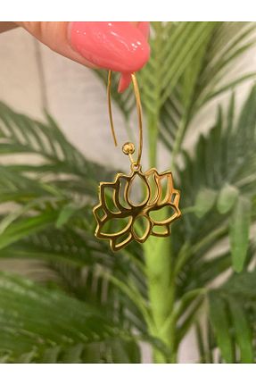 گوشواره استیل (فولاد) طلائی زنانه استیل (فولاد) papatya aksesuar - کد 861349368