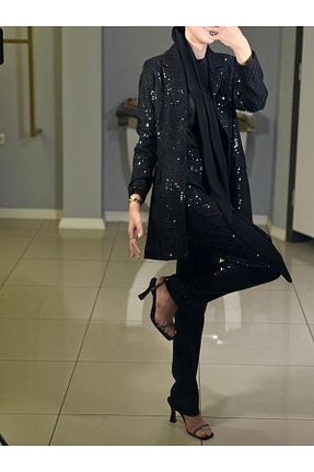 شلوار مشکی زنانه پارچه Moodbasic - کد 753249724
