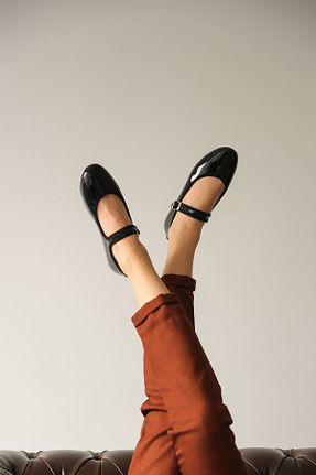 بابت مشکی زنانه چرم لاکی GOFFSHOES - کد 818659455