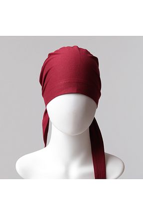 روسری زرشکی پنبه ای Lerra - کد 861357524
