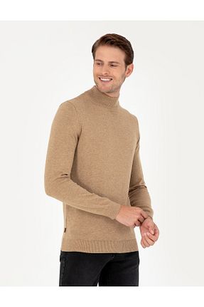 پلیور قهوه ای مردانه ساده Pierre Cardin - کد 861355730