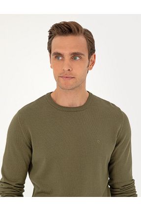 پلیور خاکی مردانه ساده Pierre Cardin - کد 861353631