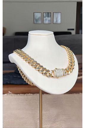 گردنبند استیل ( فولاد ) طلائی زنانه استیل (فولاد) Belle - کد 823075602