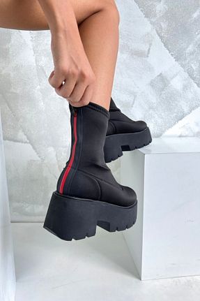 بوت / نیم بوت مشکی زنانه پارچه inizio - کد 856036327