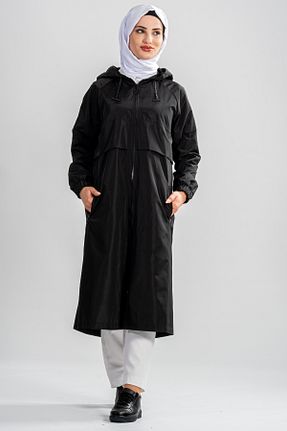 بارانی و بادگیر حجاب مشکی زنانه اورسایز Armine - کد 861386203