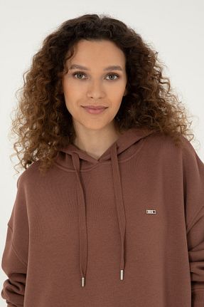 سوئیشرت قهوه ای زنانه ساده U.S. Polo Assn. - کد 834673344