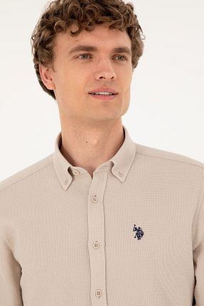 پیراهن بژ مردانه یقه کلاسیک U.S. Polo Assn. - کد 846420366