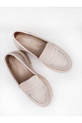 کفش لوفر بژ زنانه چرم مصنوعی MAGGIO - کد 861390960