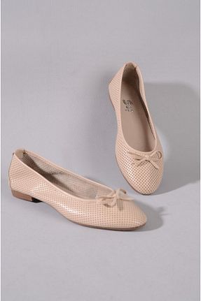 بابت بژ زنانه چرم خالص SEÇ KUNDURA - کد 706380948