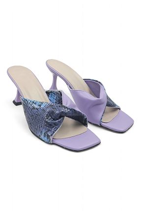 دمپائی بنفش زنانه چرم مصنوعی Melen Shoes - کد 458755438
