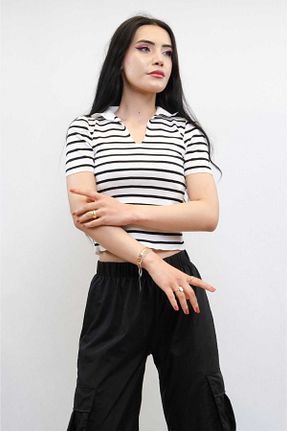 بلوز سفید زنانه یقه پیراهنی Fashi10 - کد 929074029