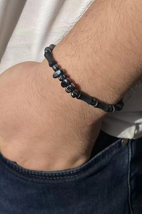 دستبند جواهر مشکی مردانه منجق Efna Store - کد 861424557