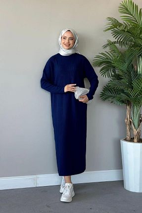 لباس حجاب سرمه ای زنانه رگولار Şule Giyim - کد 732540848