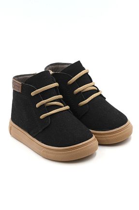 بوت / نیم بوت مشکی بچه گانه چرم مصنوعی macco shoes - کد 861506172
