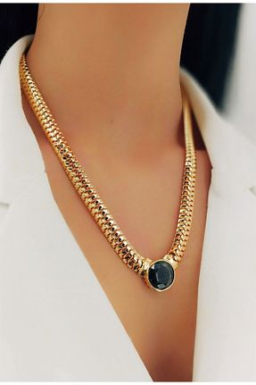 گردنبند استیل ( فولاد ) مشکی زنانه زنجیر Marlenka - کد 859362625