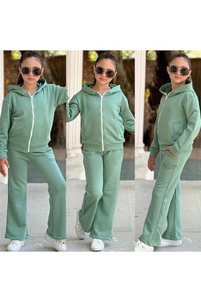 ست بالاتنه و پائین تنه سبز بچه گانه بافتنی ERKUT KIDS - کد 861511209