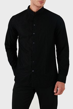 پیراهن مشکی مردانه اسلیم فیت Emporio Armani - کد 861511845