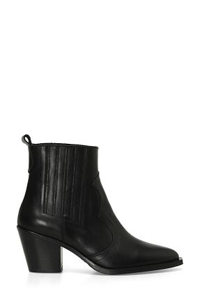 بوت / نیم بوت مشکی زنانه چرم خالص Nine West - کد 847200668