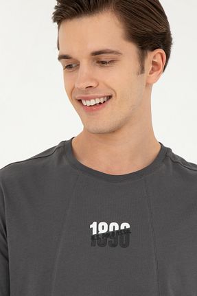 تیشرت طوسی مردانه یقه دوچرخه U.S. Polo Assn. - کد 833158615
