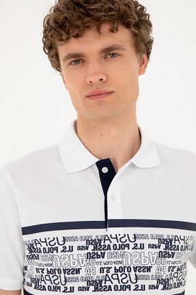 پولوشرت سفید مردانه پارچه U.S. Polo Assn. - کد 836104023
