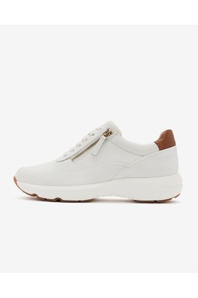 کفش اسنیکر سفید زنانه چرم اصل CLARKS - کد 831243796