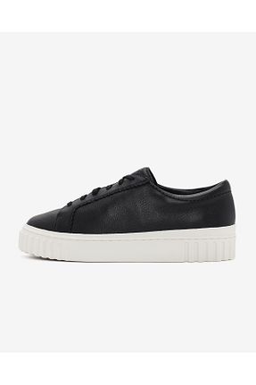 کفش اسنیکر مشکی زنانه چرم اصل CLARKS - کد 831272090
