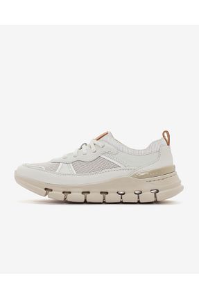 کفش اسنیکر بژ زنانه بند دار CLARKS - کد 831801399