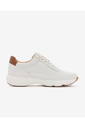 کفش اسنیکر سفید زنانه چرم اصل CLARKS - کد 831243796