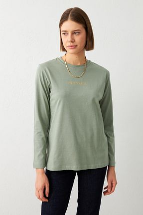سوئیشرت سبز زنانه ساده Setre - کد 854006984