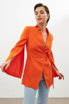 کت نارنجی زنانه A-Form فیت Setre - کد 746215712