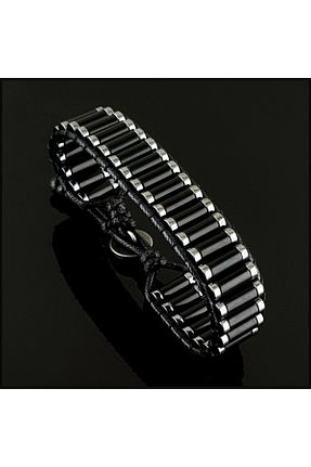 دستبند جواهر مشکی زنانه سنگ طبیعی Seven Art Jewelry - کد 780381175