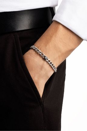 دستبند استیل (فولاد) متالیک مردانه استیل (فولاد) So Chic - کد 861540165