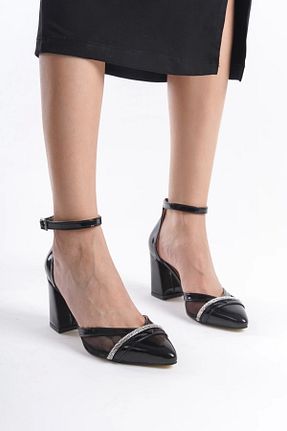 کفش پاشنه بلند کلاسیک مشکی زنانه چرم مصنوعی CAMOLLA - کد 849414944