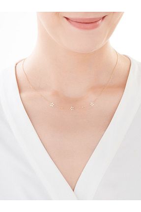گردنبند طلا زرد زنانه 14 عیار MİNİMAL - کد 861543877