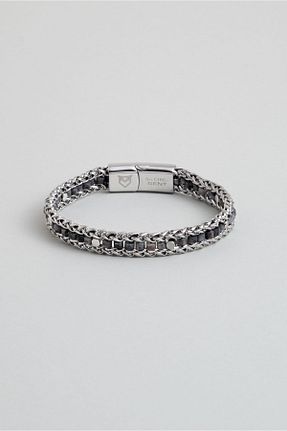 دستبند استیل (فولاد) رنگی مردانه استیل (فولاد) So Chic - کد 861540759