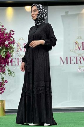 مانتو بلند قهوه ای زنانه پنبه ای MissWhence - کد 861543653