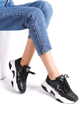 کفش اسنیکر مشکی زنانه بند دار CAMOLLA - کد 850483825