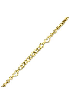 دستبند طلا رنگی زنانه 14 عیار Assos Pırlanta - کد 861554442