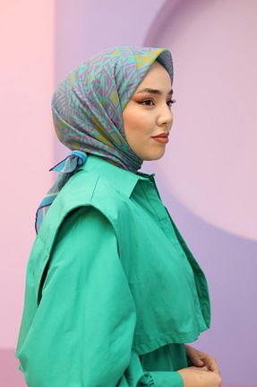 روسری قهوه ای پنبه ای Silk Home - کد 802841654