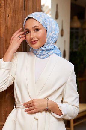 روسری فیروزه ای پنبه ای İpekhan - کد 778466372
