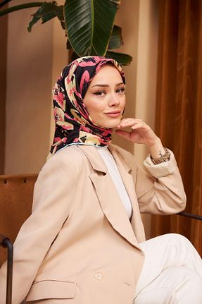 روسری بژ پنبه ای İpekhan - کد 780047151