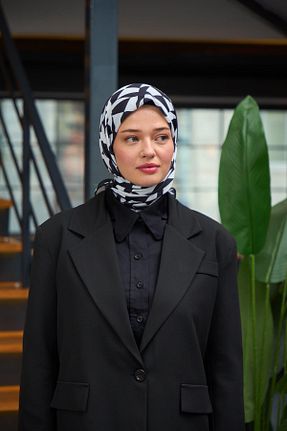 روسری مشکی پنبه ای İpekhan - کد 817267174