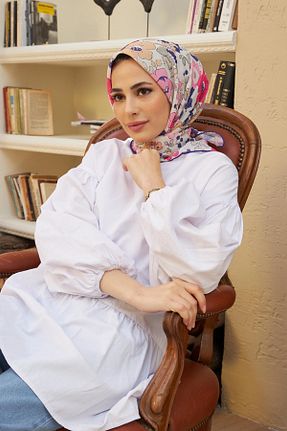 روسری بنفش پنبه ای İpekhan - کد 446621319