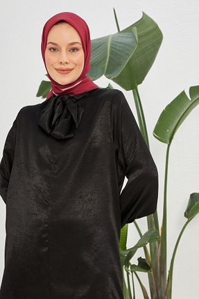 روسری زرشکی پنبه ای İpekhan - کد 446547807