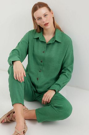 ست بالاتنه و پائین تنه سبز زنانه بافتنی Bigdart - کد 841659142