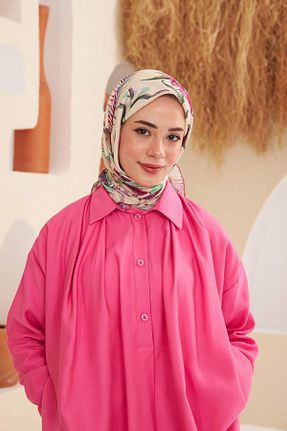 روسری نباتی پنبه ای İpekhan - کد 681103495