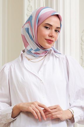 روسری صورتی پنبه ای İpekhan - کد 446620423
