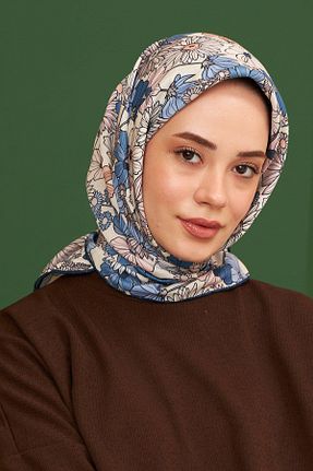 روسری آبی پنبه ای İpekhan - کد 648329354