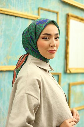 روسری سرمه ای پنبه ای Silk Home - کد 802842262