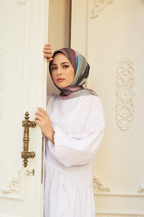 روسری طوسی پنبه ای İpekhan - کد 446497777